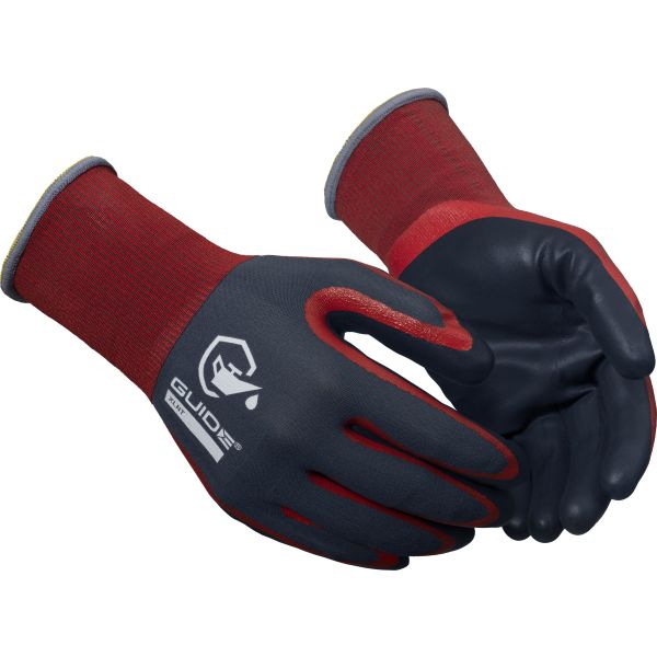 Handske Guide Gloves 9502 nitrildopp, oljegrepp, touch 7