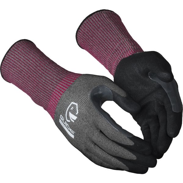 Hanske Guide Gloves 6606 nitrildyppet, kuttbeskyttelse F, touch 6