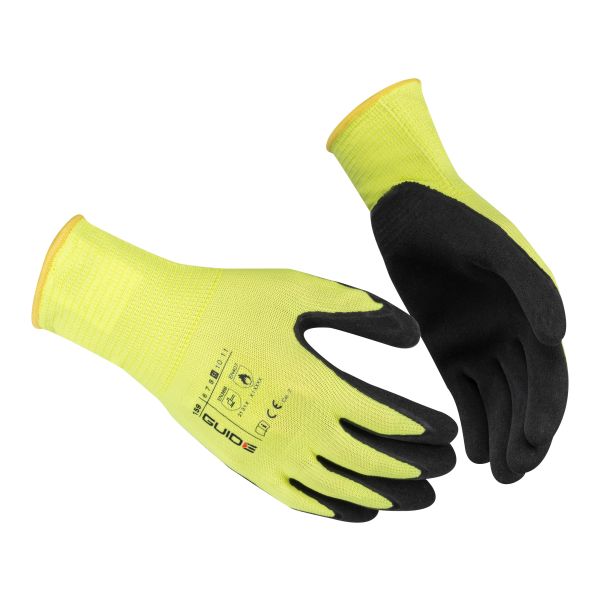 Handske Guide Gloves 159 HP latex, Hi-Viz, vattentät, touch 8