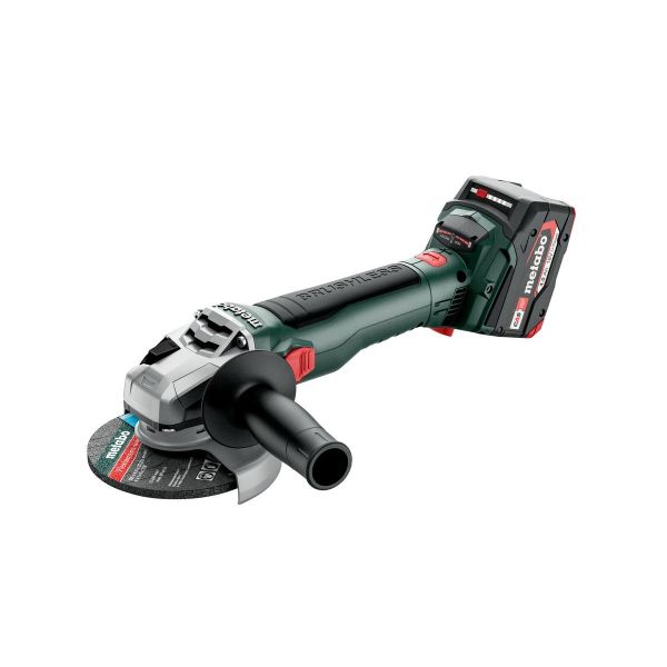 Vinkelsliber Metabo W 18 LT BL 11-125 med batteri og oplader 