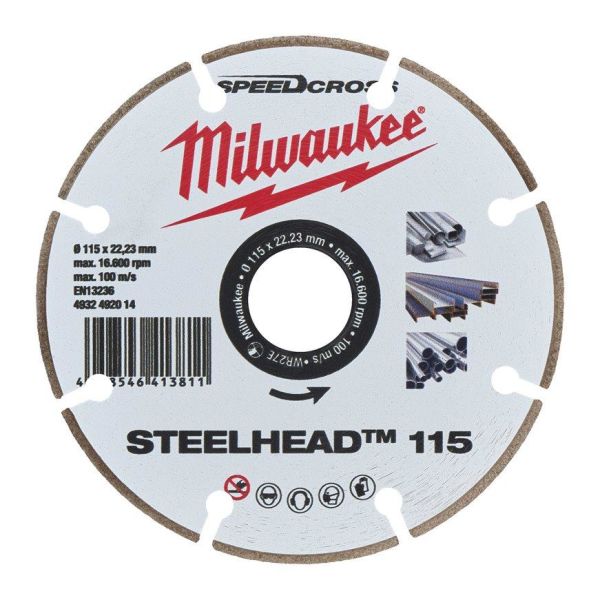 Diamantkappeskive Milwaukee Speedcross Steelhead  Ø115 mm