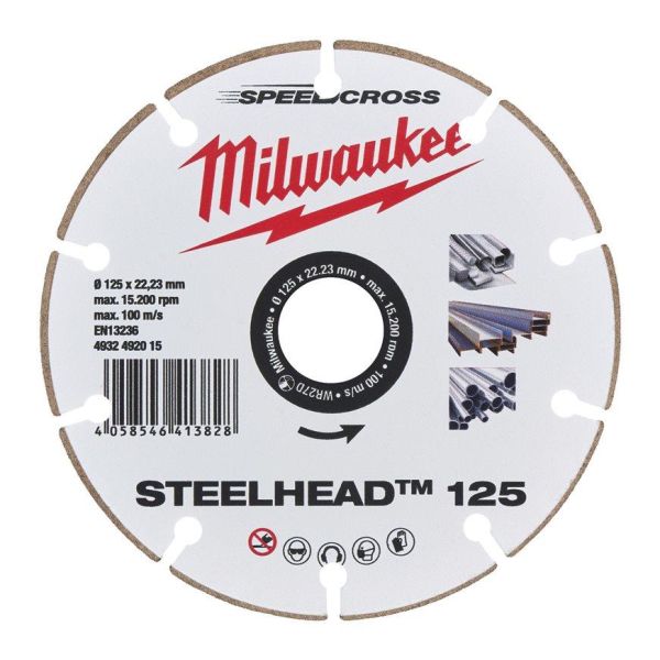 Diamantkapskiva Milwaukee Speedcross Steelhead  Ø125 mm
