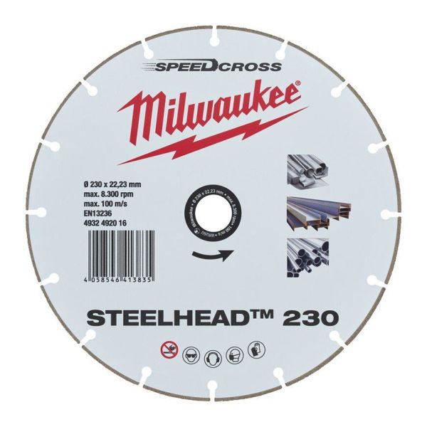 Diamantkappeskive Milwaukee Speedcross Steelhead  Ø230 mm