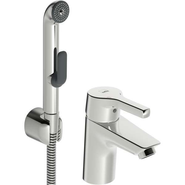 Håndvaskarmatur Oras Saga Style 3912FH med håndbruser, forkromet 