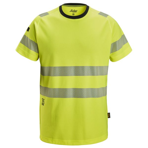 T-shirt Snickers Workwear 2539 varsel, gul XS
