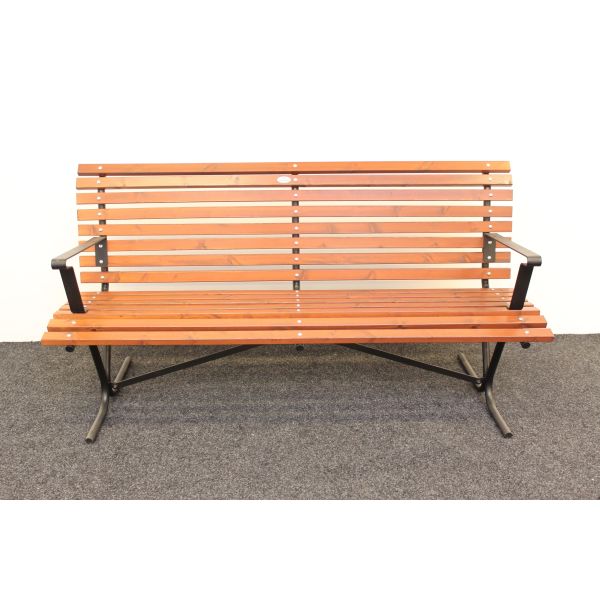 Trädgårdsbänk Eden Wood Göteborg EW 0916-6 med armstöd Brun