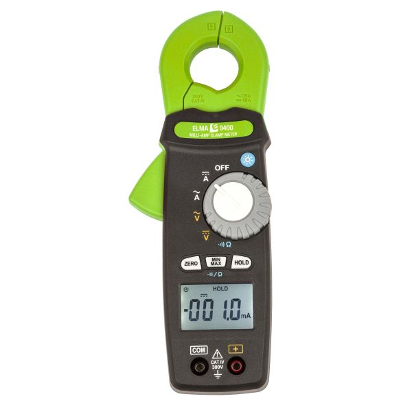 Klemmeamperemeter Elma True RMS 1E-05-20 A, AC/DC, med batteri 
