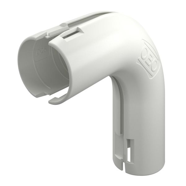 Rørbøy Obo Bettermann 2154066 90°, ugjenget, plast M25