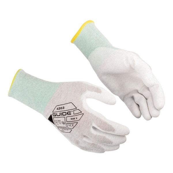 Handske Guide Gloves 4203 nylon, ESD, antistatisk, touch 5