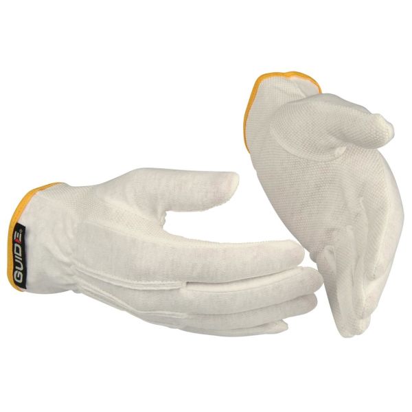 Handske Guide Gloves 549 bomull, tunn, PVC 6