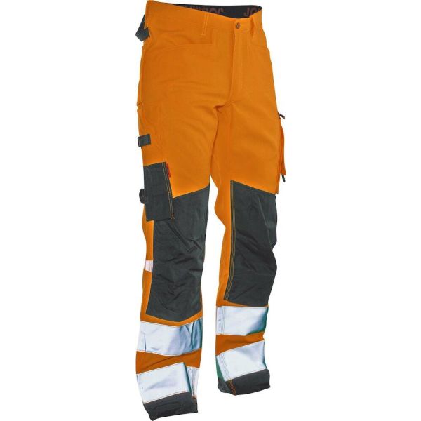 Håndværkerbukser Jobman Star 2221 Orange/sort, Bemærk, klasse 2 Orange/sort C44