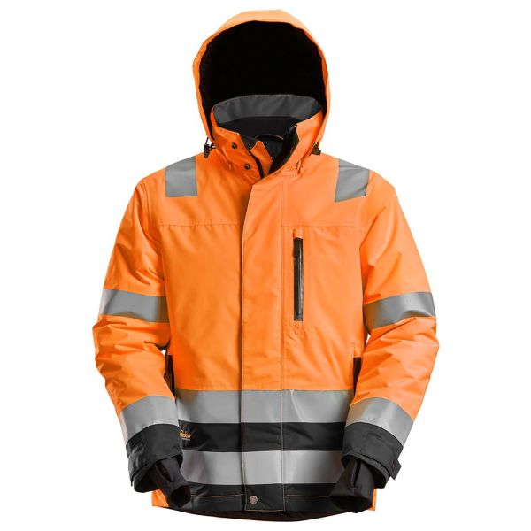 Vinterjacka Snickers Workwear 1132-5504 varsel, orange/svart XS