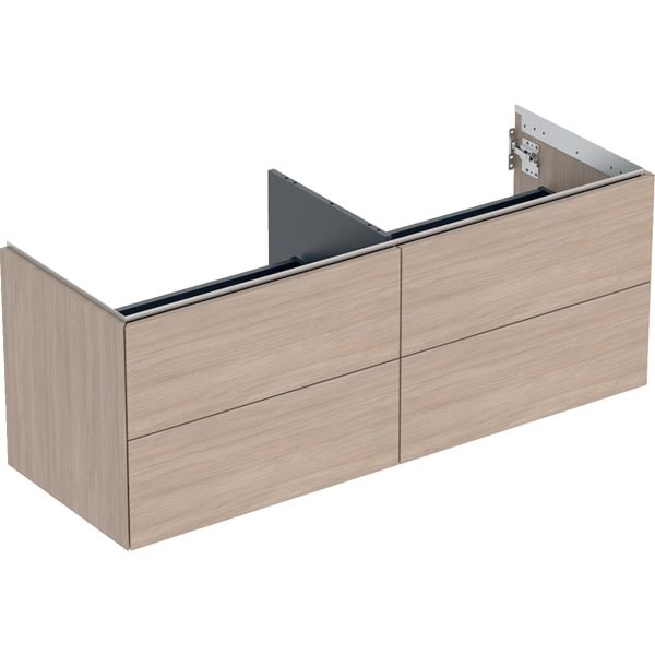 Kommod Geberit ONE 505.266.00.5 med 4 lådor, 135 x 47 cm Ek