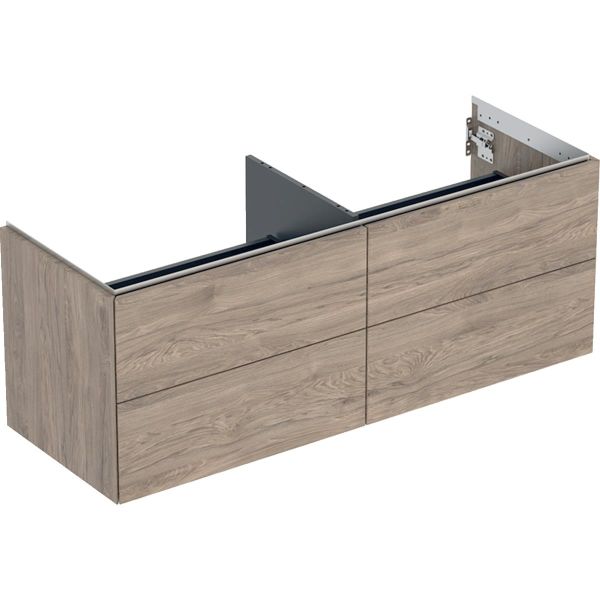 Kommode Geberit ONE 505.266.00.6 med 4 skuffer, 135 x 47 cm Valnøtt