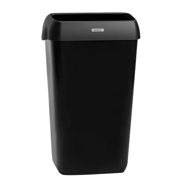 Papirkurv Katrin 92261 med lokk, 25 liter Svart