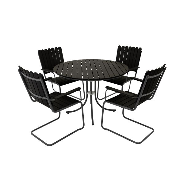 Matgrupp Venture Home Holmsund 9278-488 bord, stolar, svart 