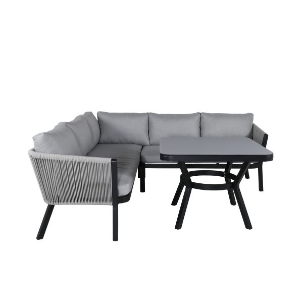 Loungeset Venture Home Virya 1463-408 soffa, bord, grått/svart 