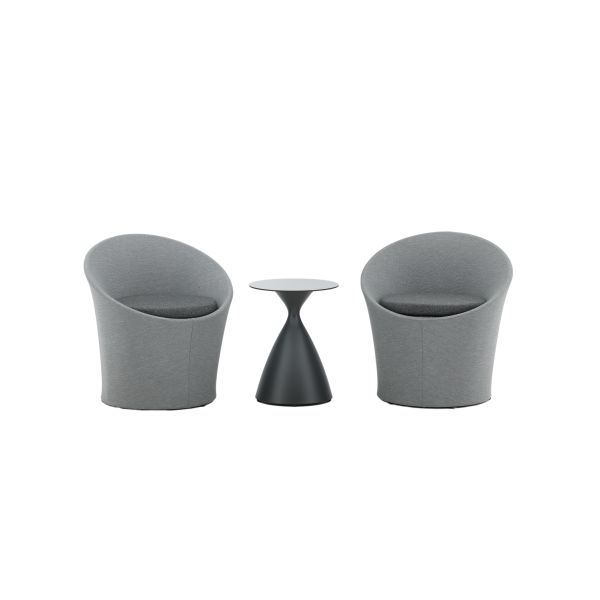 Caféset Venture Home Spoga 2078-408 bord, stolar, svart/grått 