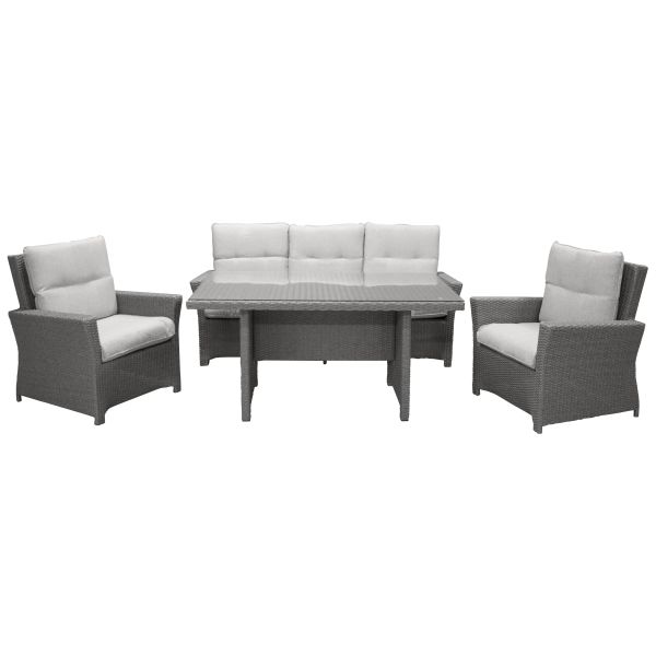Loungeset Venture Home Brentwood 5665-025 soffa, bord, fåtöljer, grått 