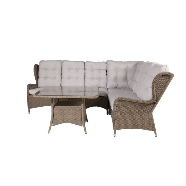 Loungeset Venture Home Washington 8289-089 soffa, bord, grått/natur 
