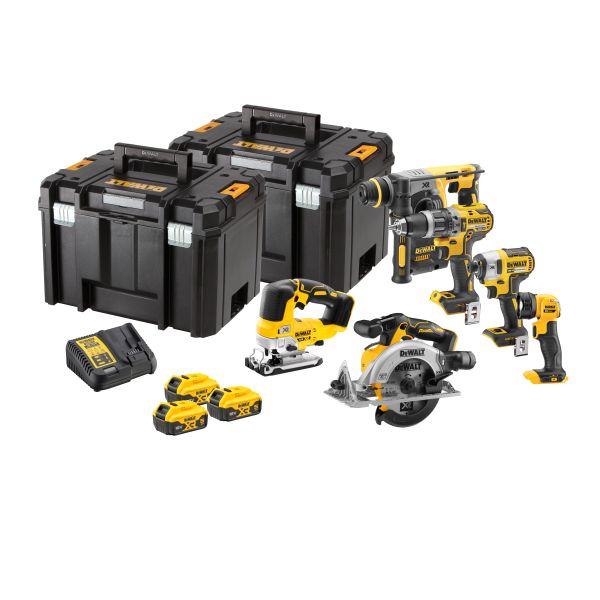 Akkukonesarja Dewalt DCK690P3T-QW akkujen ja laturin kanssa 