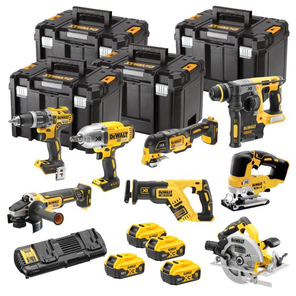 Verktøypakke Dewalt DCK865P4T-QW med batteri og lader 