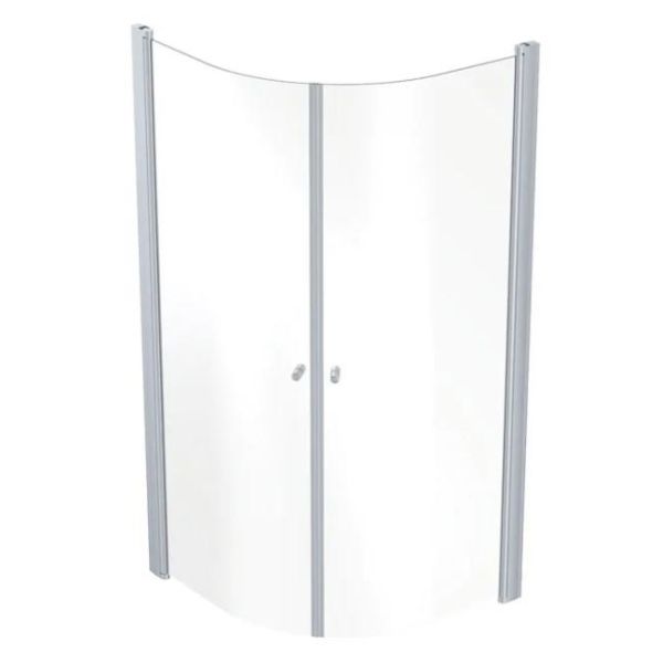Dusjhjørne Ifö Showerama 10-4 aluminium/klart glass 800 x 800 cm