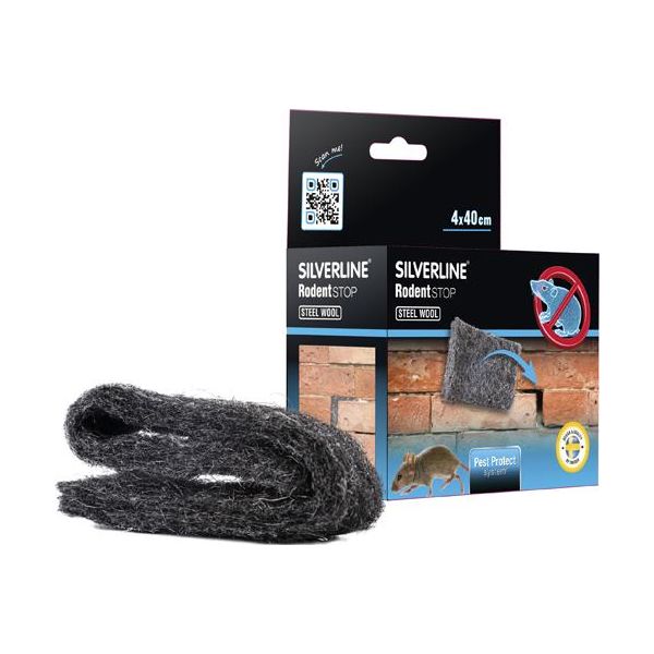 ståluld Silverline Rodentstop 4 × 400 mm 