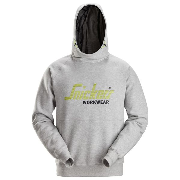 Hættetrøje Snickers Workwear 2845-2800 med logo, grå Grå L