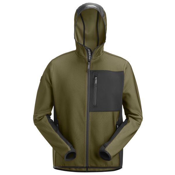 Hættetrøje Snickers Workwear 8044-3104 FlexiWork grøn M