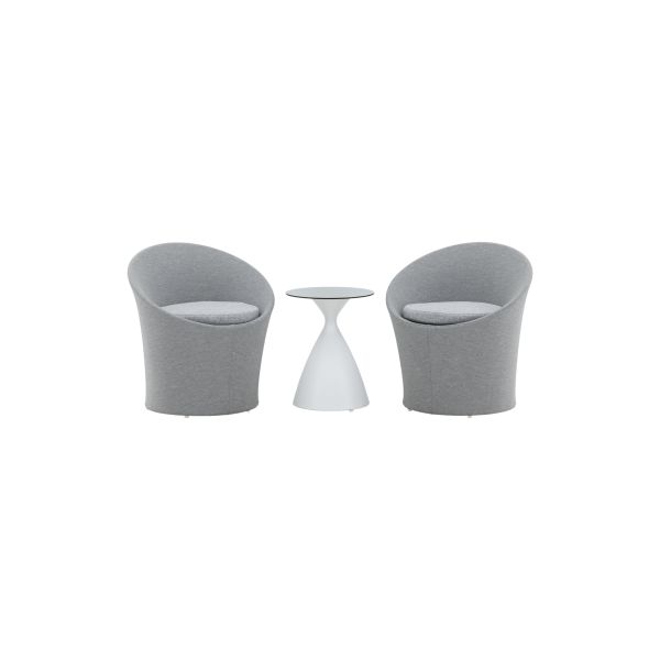Caféset Venture Home Spoga 2078-400 bord, stolar, vitt/grått 