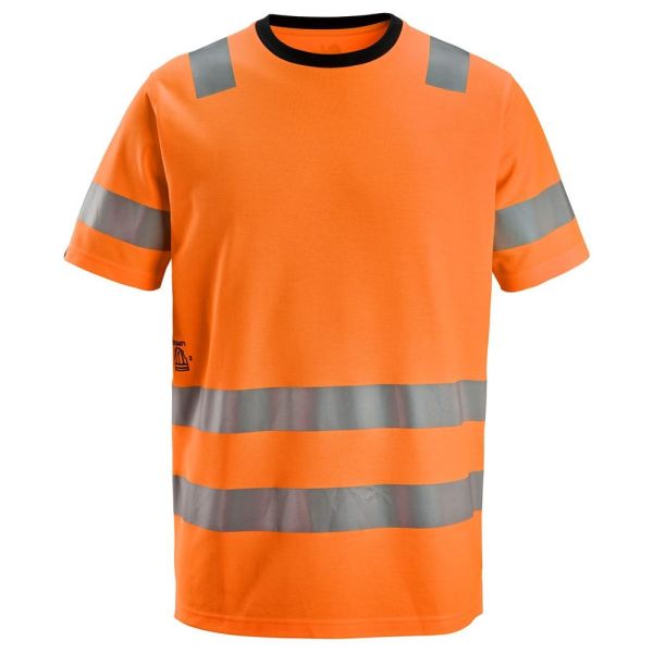 T-skjorte Snickers Workwear 2536 varsel, oransje XS