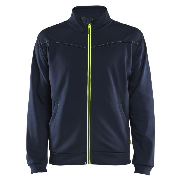 Tröja Blåkläder 336225268633XS marinblå/gul, helzip Marinblå/gul XS