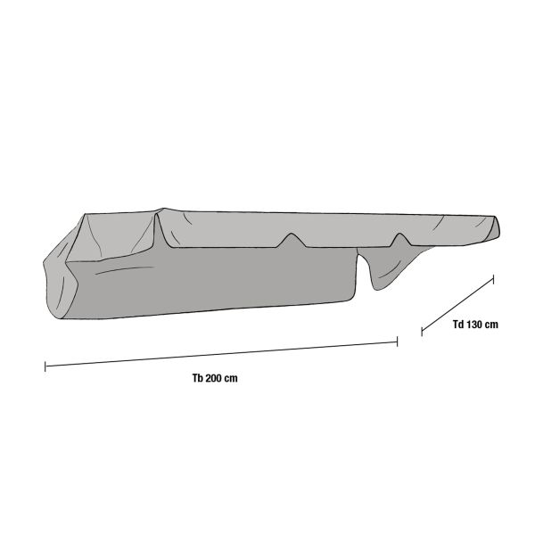 Hammocktak Brafab 1050-7 grå 