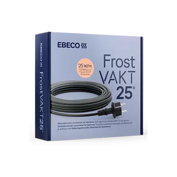 Varmepumpe Ebeco Frostvakt 25 selvregulerende, 25W/m 8 m