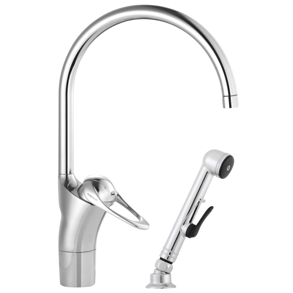 Köksblandare FM Mattsson 9000E II utan diskmaskinavst, med sidodusch 