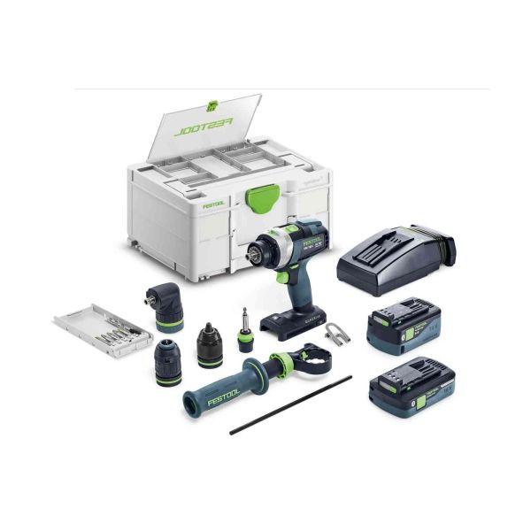 Slagskruetrækker Festool QUADRIVE TPC 18/4 5,0/4,0 I-Set/XL med batteri og oplader 