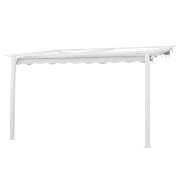 Pergola Jabo 10147 väggfast, 3 x 4 m, vit 