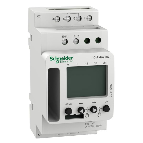 Ljusrelä Schneider Electric CCT15245 2 kanaler 2 kanaler