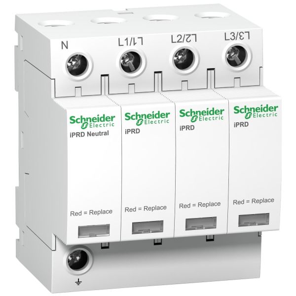 Overspenningsvern Schneider Electric A9L40601 3 P+N for TT- og TN-S-nettverk, type 2 