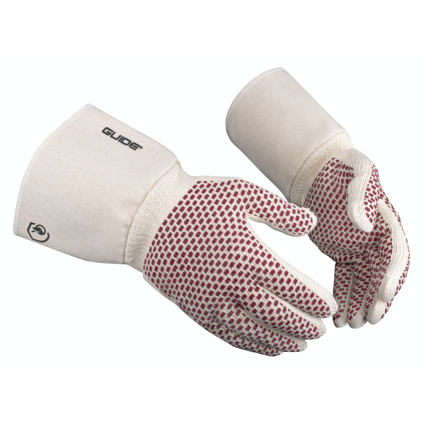 Lämpösuojakäsine Guide Gloves 3553 koko 10, puuvilla, kosketuslämmön suojaustaso 2, nitriilikuvioinnilla 