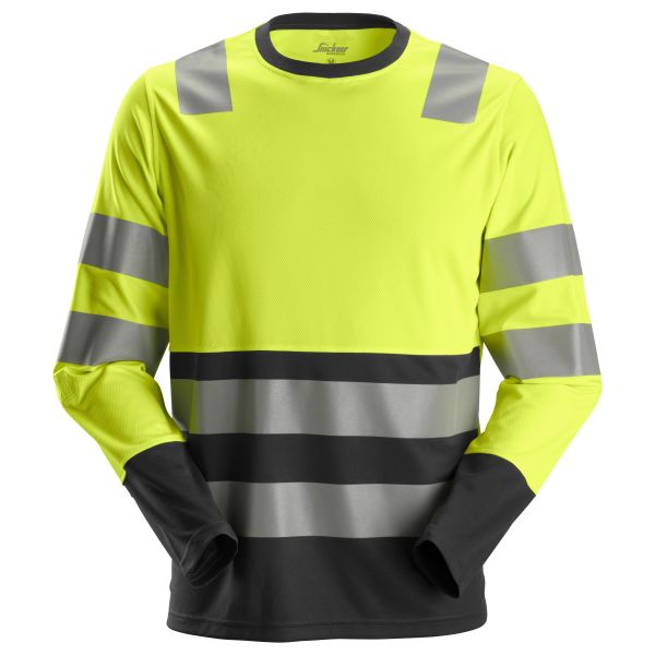 T-skjorte Snickers Workwear 2433 svart/gul, varsel M