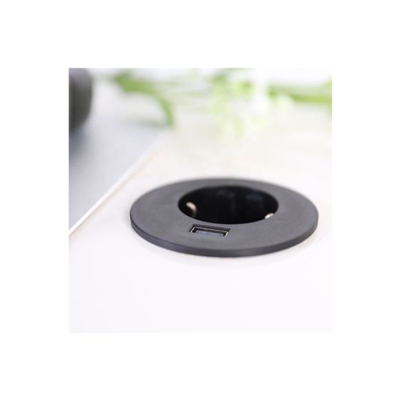 Stikkontakt Rutab SP-0051 med USB Svart