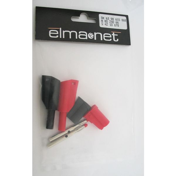 Sikkerhedskontakt Elma 4210678 1 stk rød, 1 stk sort 