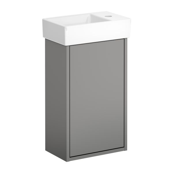 Servantskap Gustavsberg Artic Small GB71ACVC34TL01L askegrå/hvit, 36 cm, venstre 