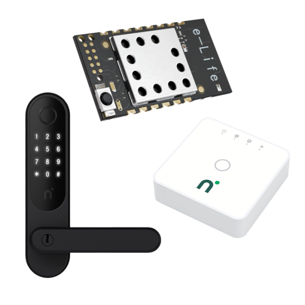 Kodelås Nimly Touch Pro Ultimate Black + Connect Module & Connect Gateway  