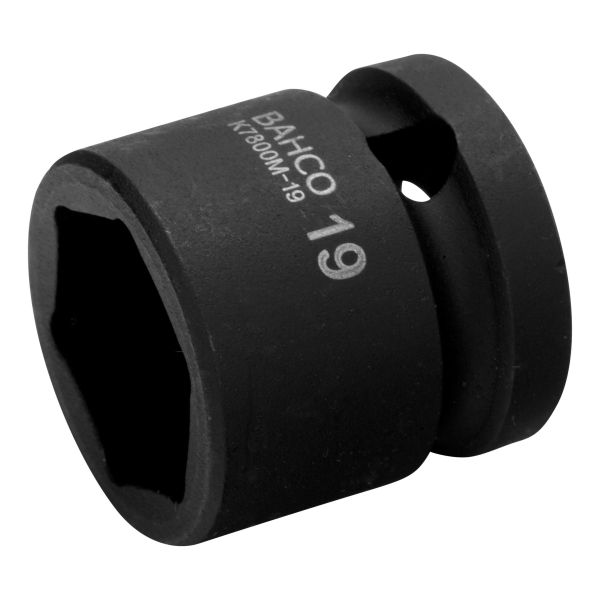 Konehylsy Bahco K7800M-19 1/2", erittäin lyhyt 19 mm