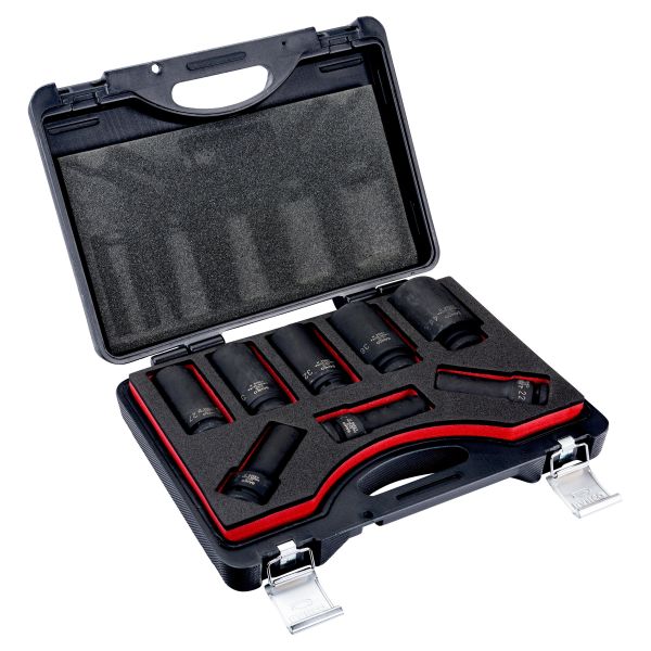 Krafthylssats Bahco K8906M/8 3/4", långa, 8 delar 