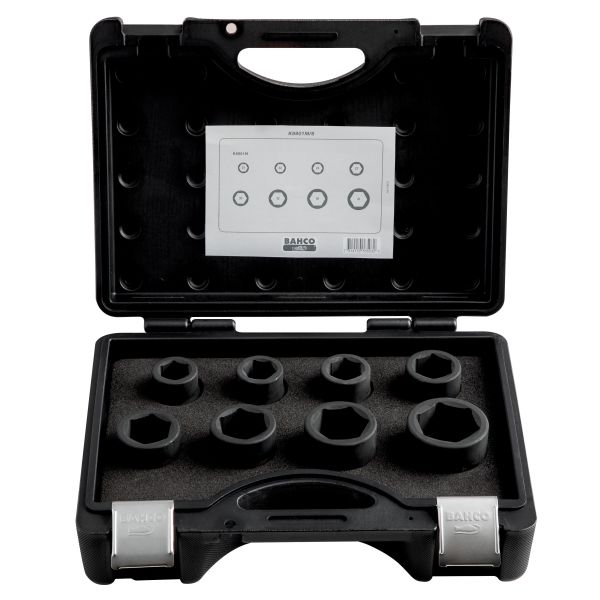 Krafthylsesæt Bahco K8901Z/8 3/4", 8 dele. 