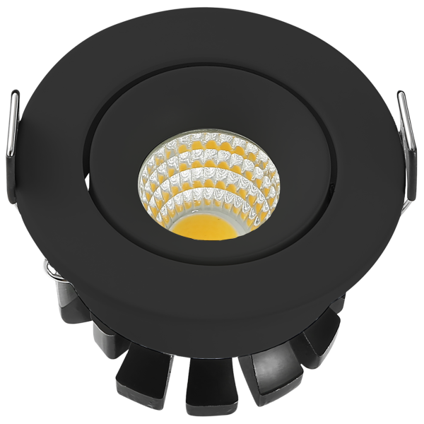 Downlight Westal WLD-R42 vipp, 3 W, 270 lm, svart 2700 K